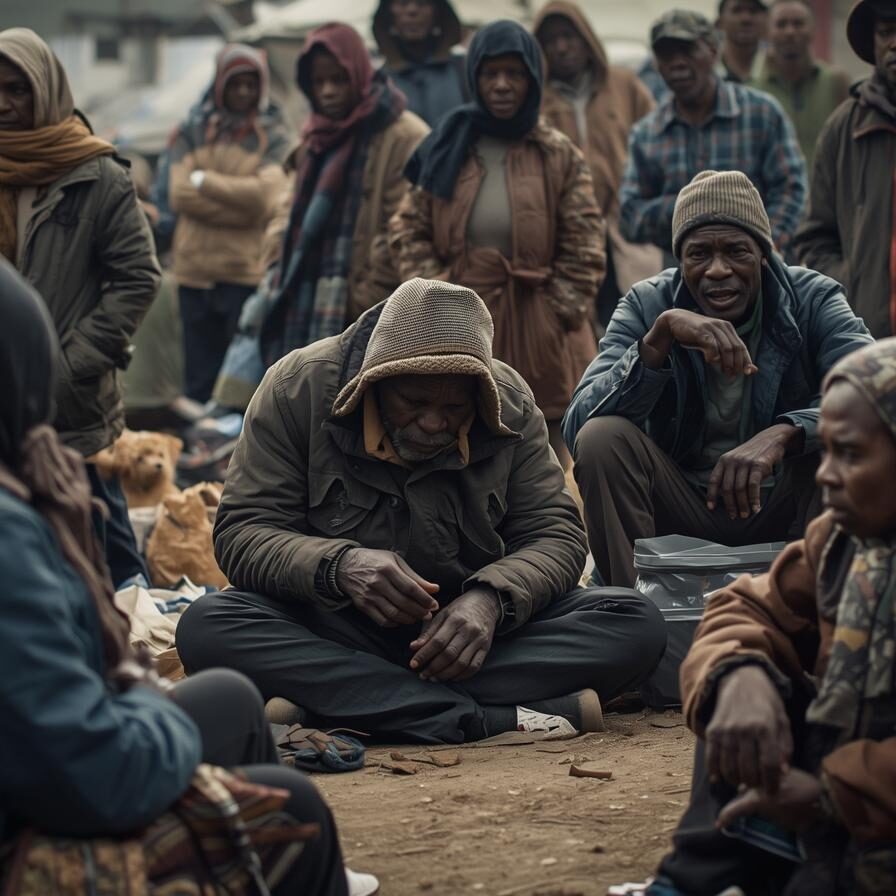 Black community of homeless